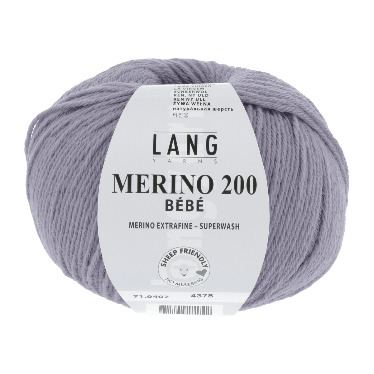 Lang Yarns Baby Wool Lilac 3 LANGYARNS | Baby Yarn | MERINO 200 BÉBÉ | 4-Ply | 71