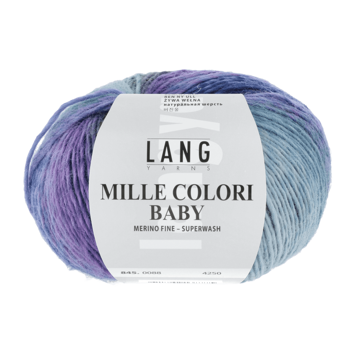 Lang Yarns Baby Wool Petrol / Grey LANGYARNS | Baby Yarn | MILLE COLORI BABY | 4-Ply | 845