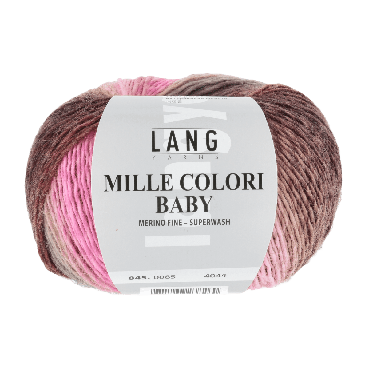 Lang Yarns Baby Wool Pink / brown LANGYARNS | Baby Yarn | MILLE COLORI BABY | 4-Ply | 845