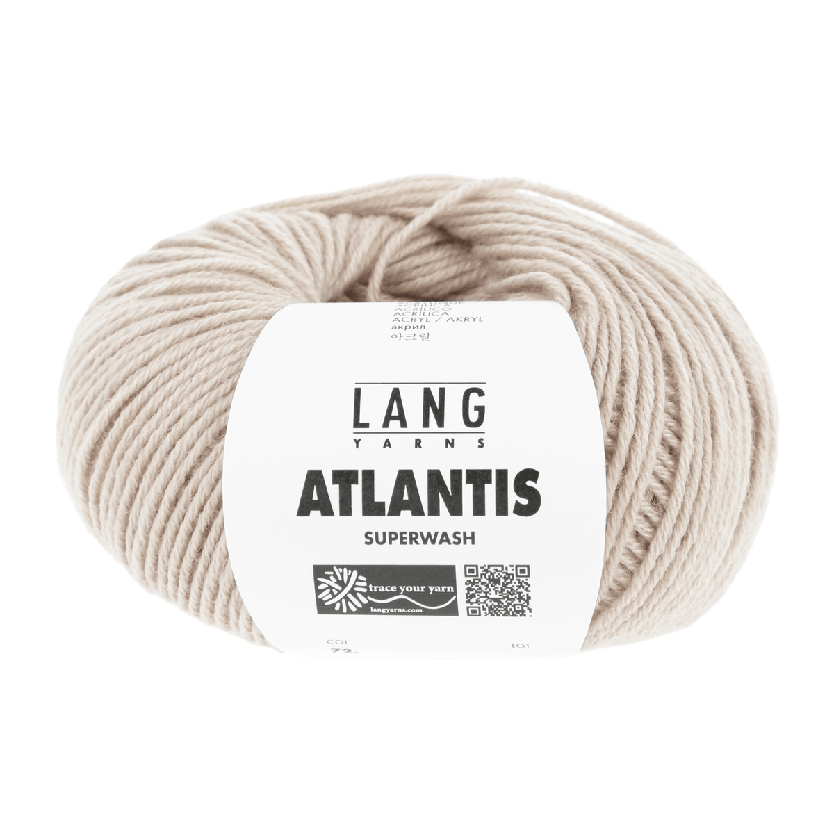 Lang Yarns Knitting Pattern 116 - 5 balls / beige 72.0026 Sweater Pattern Bundle in ATLANTIS by LANGYARNS | Punto 41-024