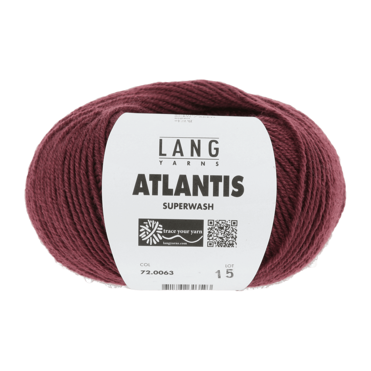 Lang Yarns Knitting Pattern 116 - 5 balls / dark red 72.0063 Sweater Pattern Bundle in ATLANTIS by LANGYARNS | Punto 41-024