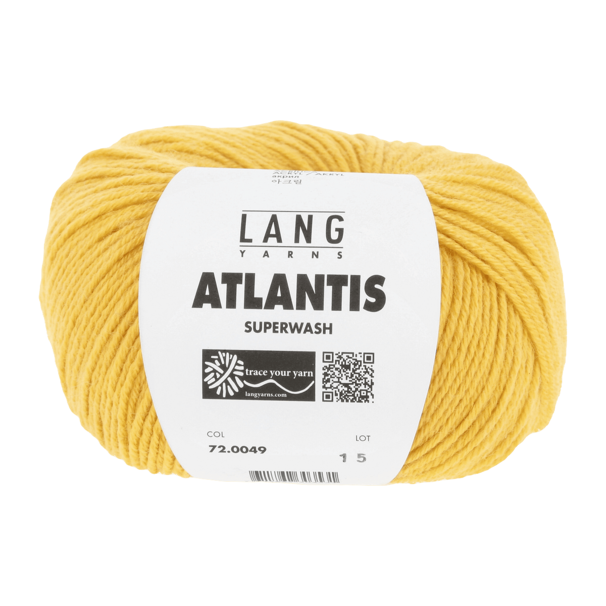 Lang Yarns Knitting Pattern 116 - 5 balls / yellow 72.0049 Sweater Pattern Bundle in ATLANTIS by LANGYARNS | Punto 41-024
