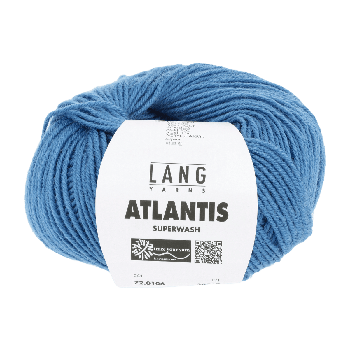Lang Yarns Knitting Pattern 116 - 6 balls / bluette 72.0106 Pullover Pattern Bundle in ATLANTIS by LANGYARNS | Punto 41-023