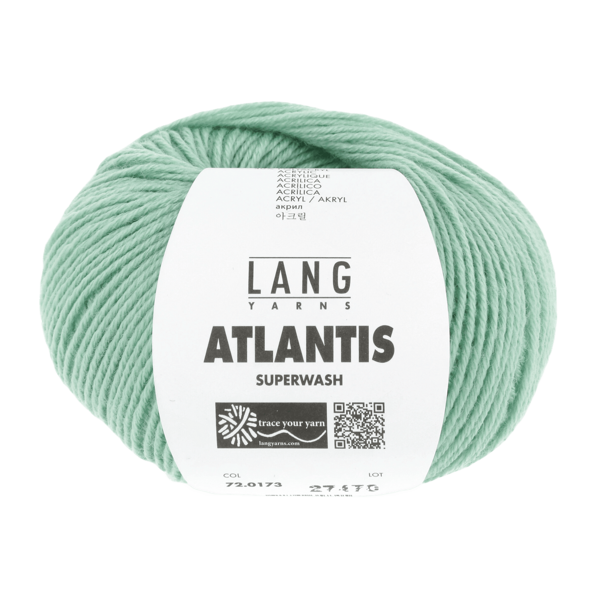 Lang Yarns Knitting Pattern 116 - 6 balls / jade light 72.0173 Sweater Pattern Bundle in ATLANTIS by LANGYARNS | Punto 41-022