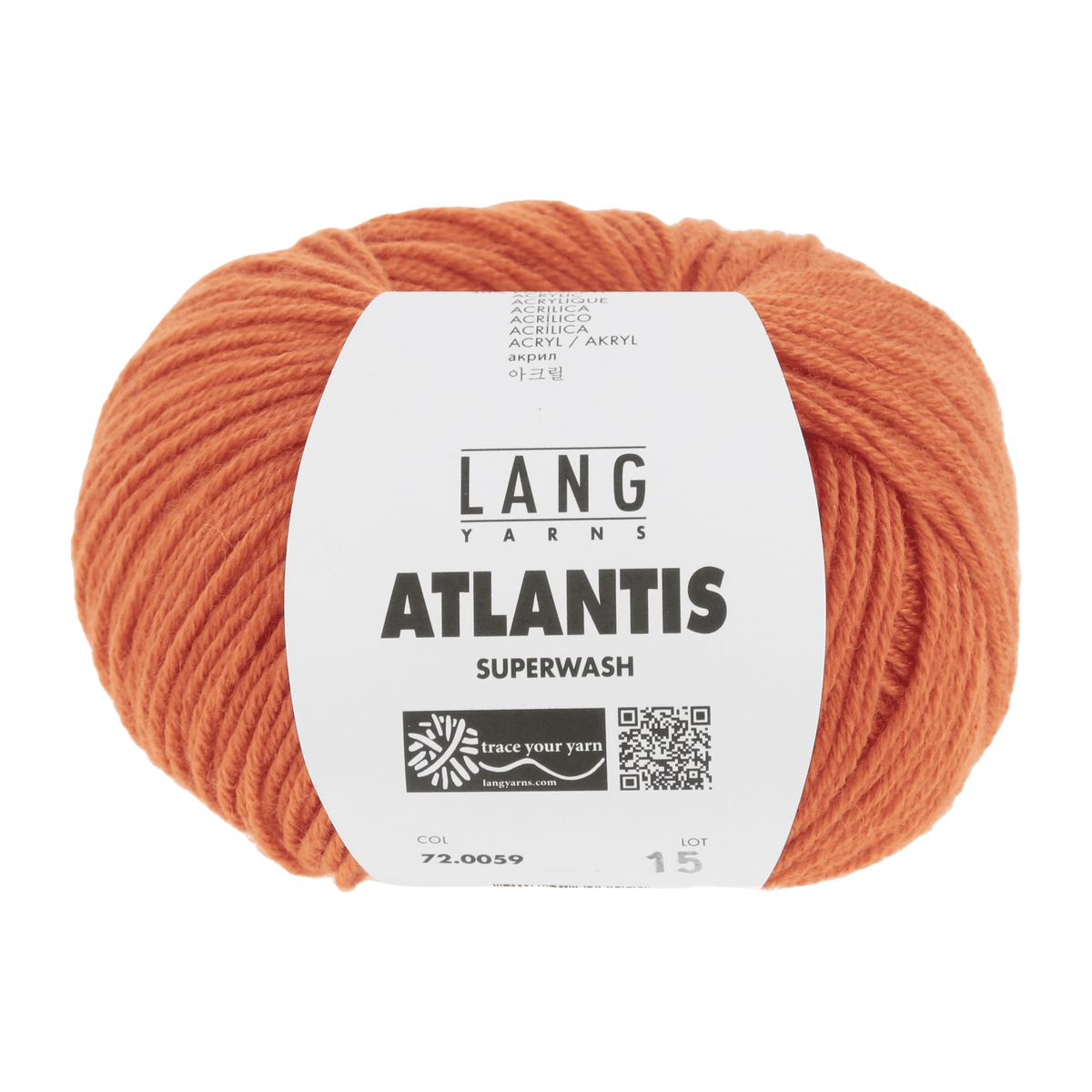 Lang Yarns Knitting Pattern 116 - 6 balls / orange 72.0059 Pullover Pattern Bundle in ATLANTIS by LANGYARNS | Punto 41-023