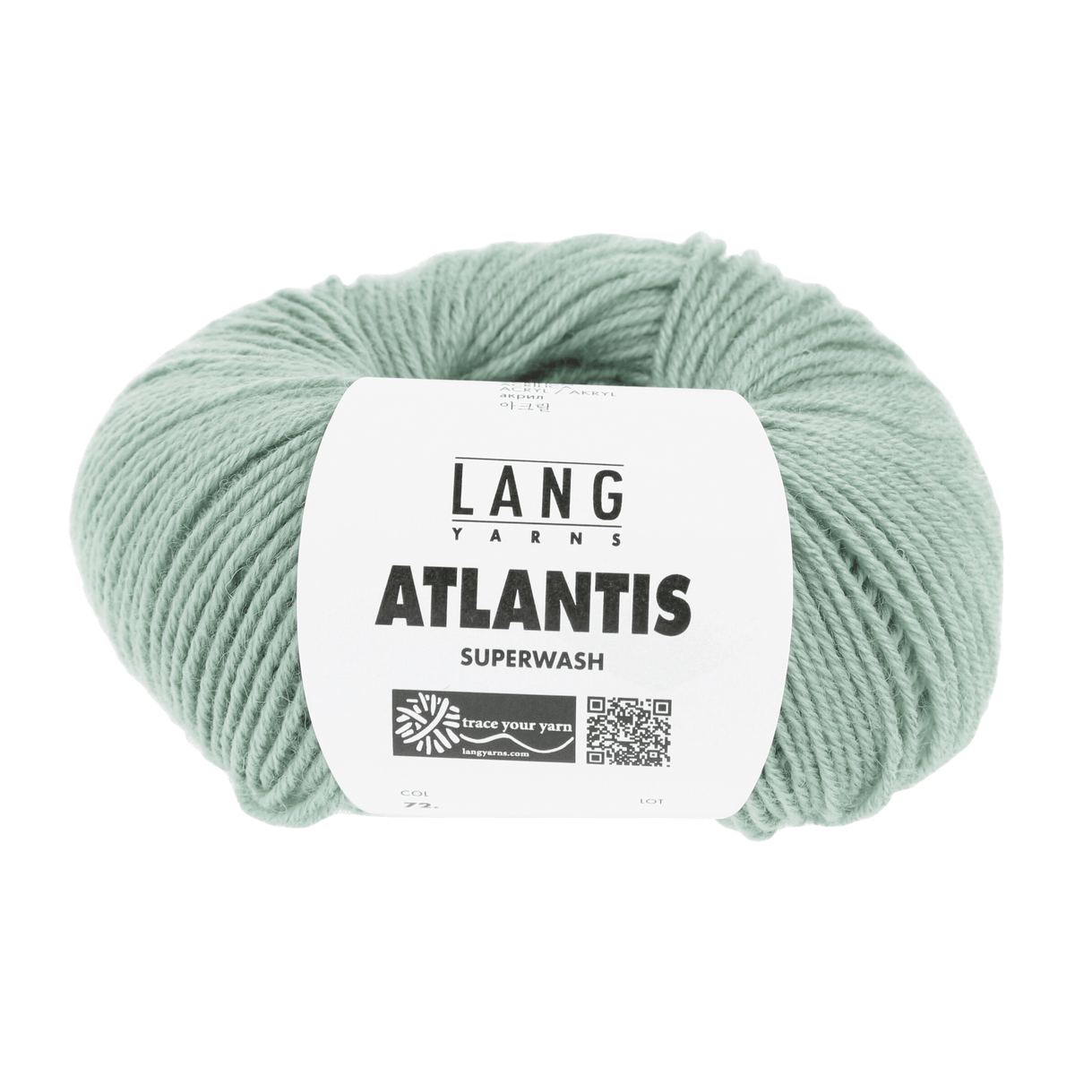 Lang Yarns Knitting Pattern 116 - 6 balls / sage 72.0092 Sweater Pattern Bundle in ATLANTIS by LANGYARNS | Punto 41-015