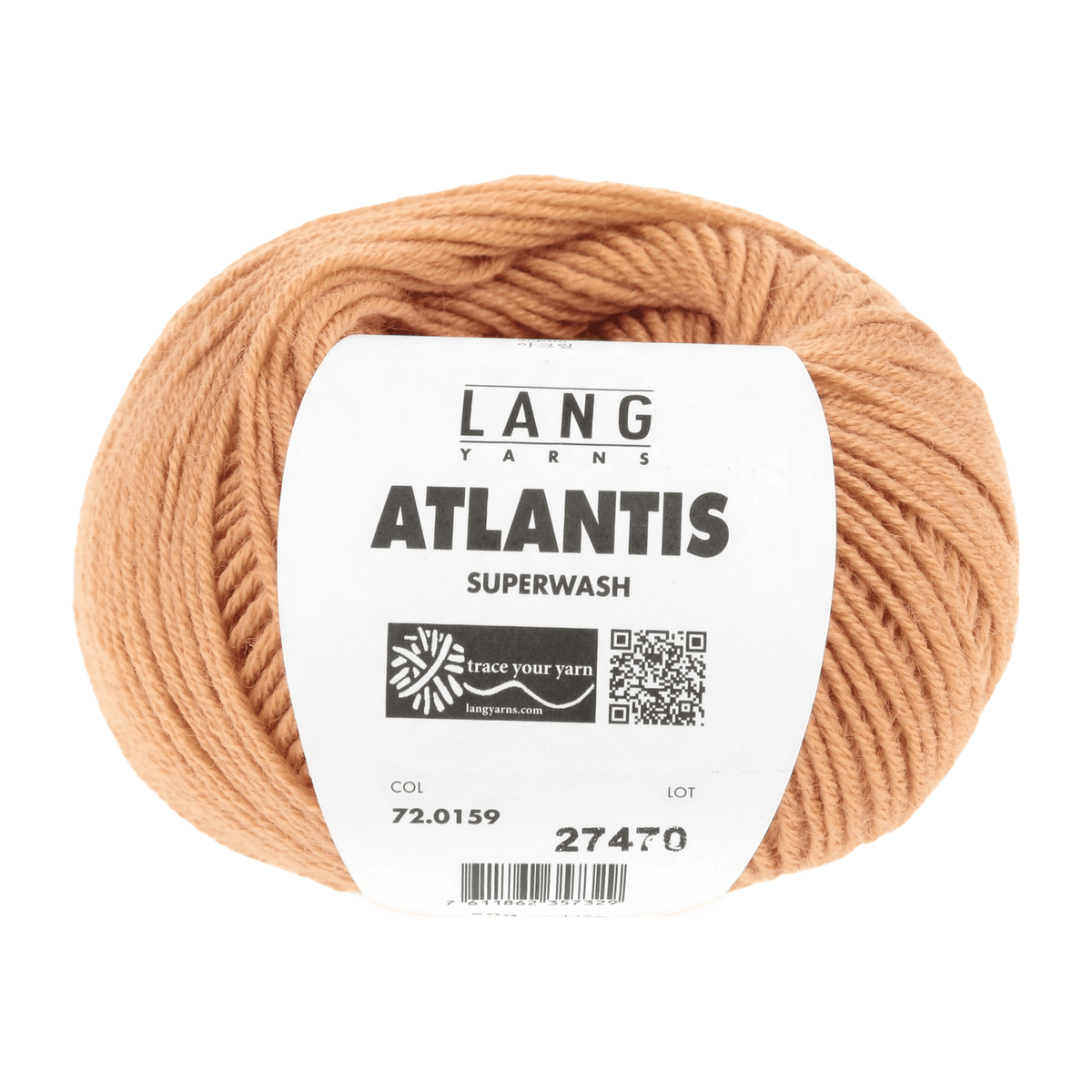 Lang Yarns Knitting Pattern 116 - 6 balls / tangerine 72.0159 Sweater Pattern Bundle in ATLANTIS by LANGYARNS | Punto 41-015