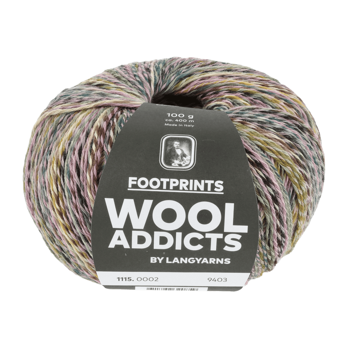 Lang Yarns Knitting Pattern 36-39 - 1 ball / rose/green 1115.0002 SANDY TOES Socks Pattern Bundle in FOOTPRINTS by LANGYARNS | WOOLADDICTS #10-019