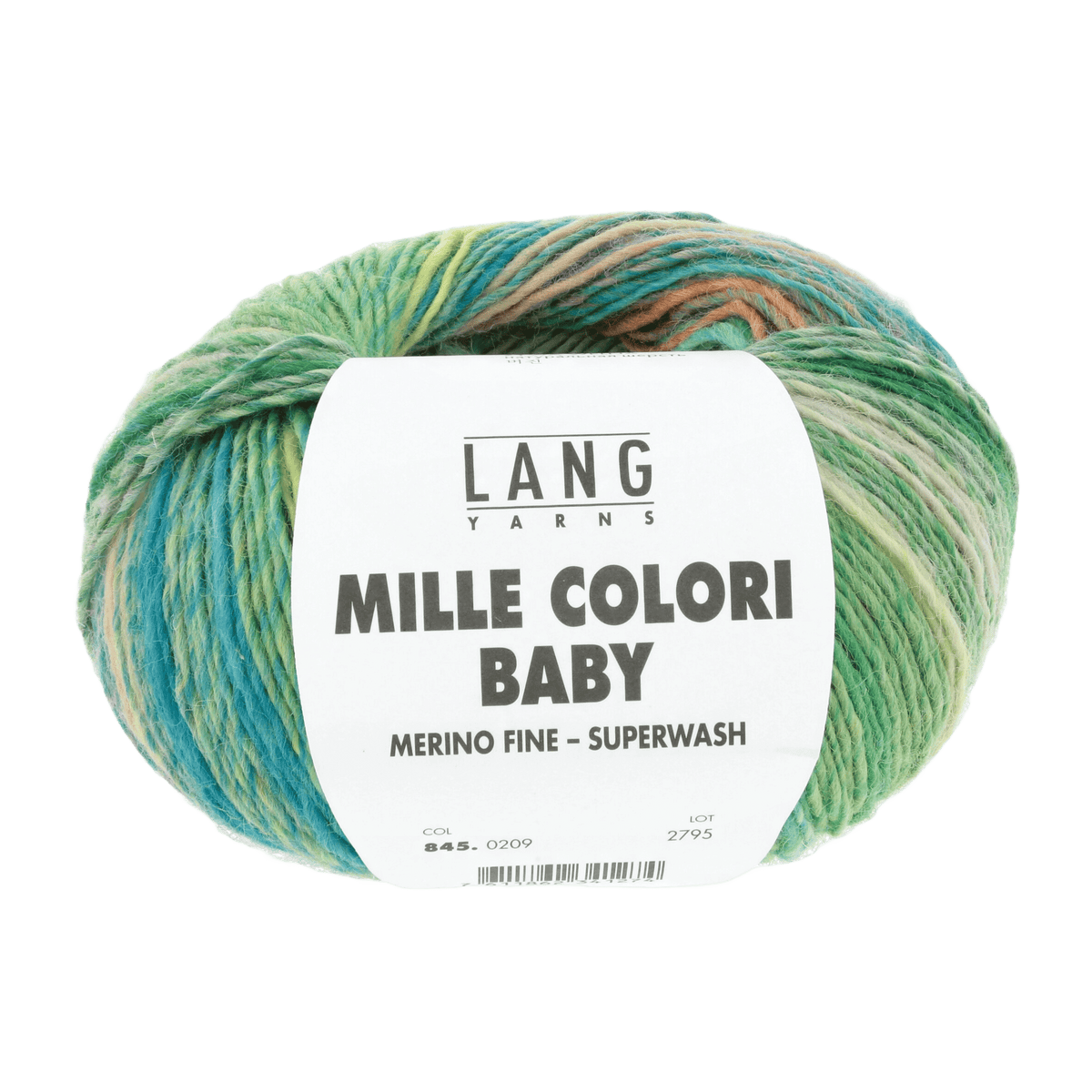 Lang Yarns Knitting Pattern 36 cm - 1 balls / green/petrol/rose 845.0209 Hat Pattern Bundle in MILLE COLORI BABY by LANGYARNS | Punto 24-007