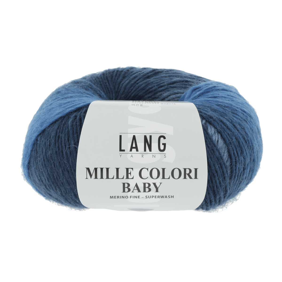 Lang Yarns Knitting Pattern 36 cm - 1 balls / multicolour blue/brown/atlantic 845.0202 Hat Pattern Bundle in MILLE COLORI BABY by LANGYARNS | Punto 24-007