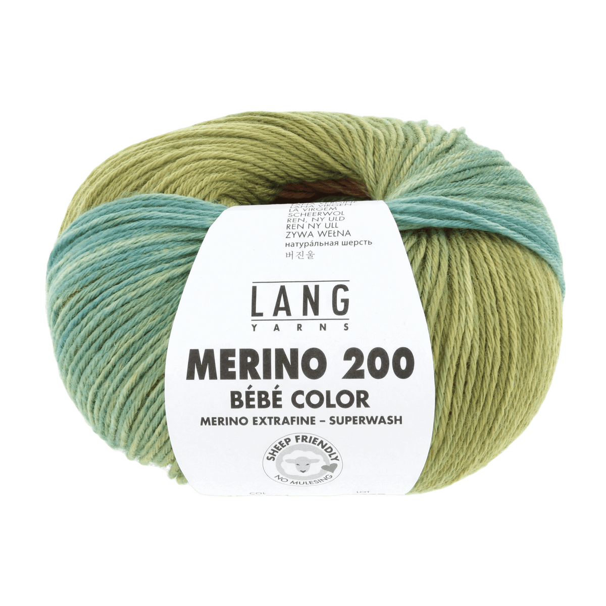 Lang Yarns Knitting Pattern 56 - 1 balls / orange/green 155.0551 Earflap hat Pattern Bundle in MERINO 200 BEBE COLOR by LANGYARNS | Punto 54-004