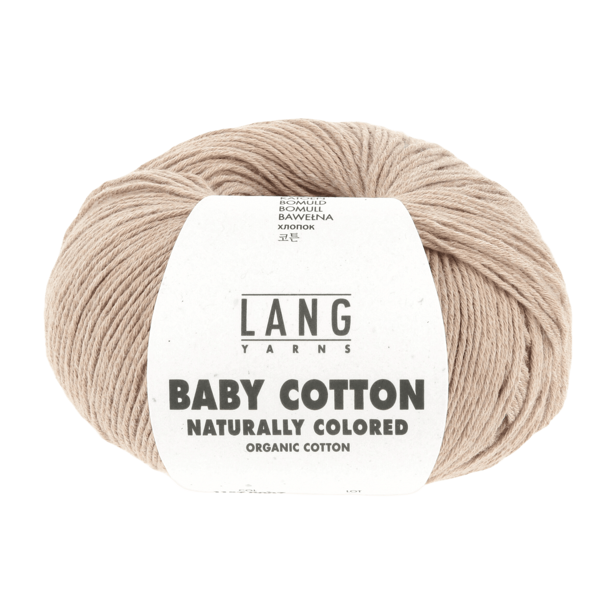 Lang Yarns Knitting Pattern 56 - 1 balls / PALE BROWN 1157.0007 SOLVEIG Bonnet Pattern Bundle in Baby Cotton Naturally Colored by LANGYARNS | Punto 83-005