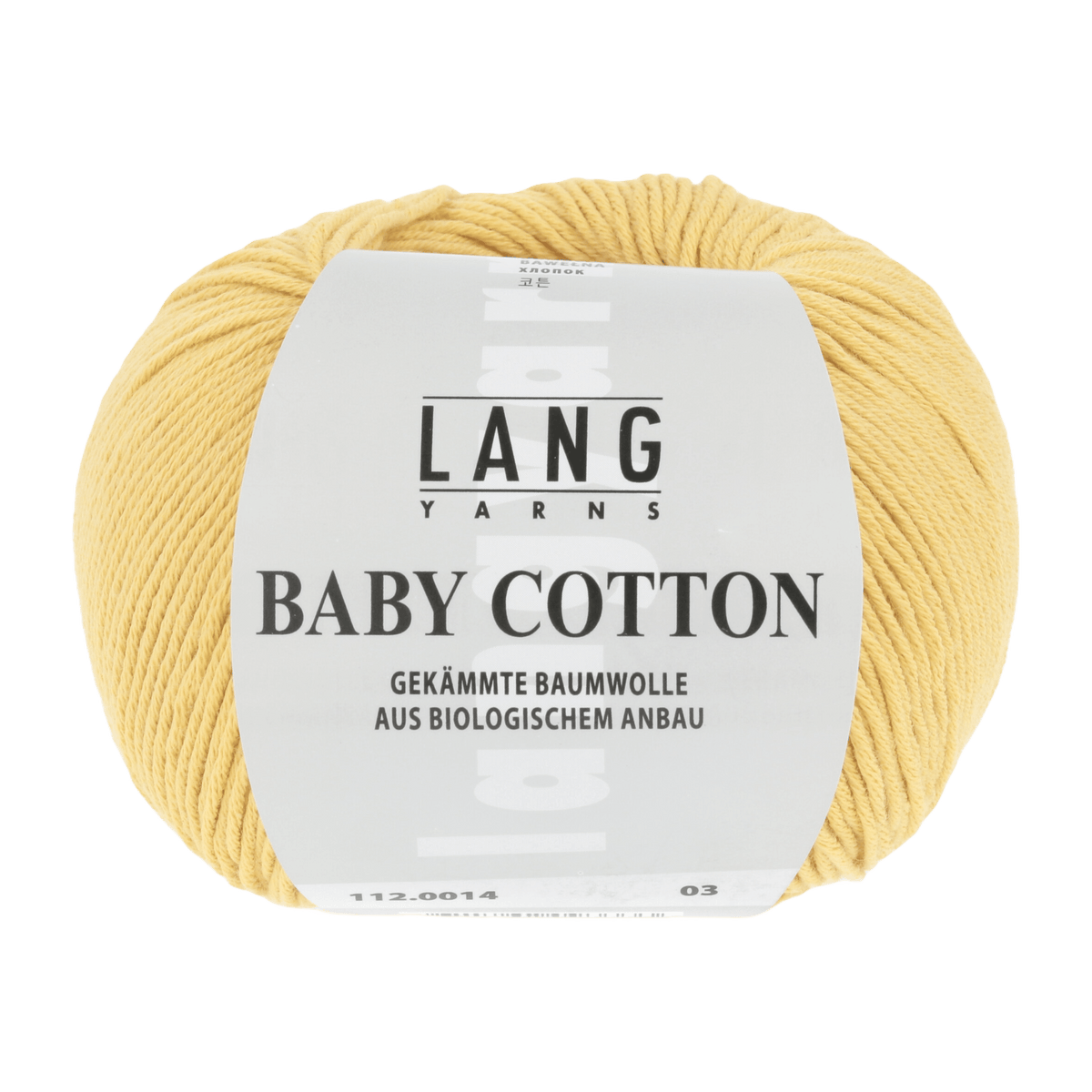 Lang Yarns Knitting Pattern 56 - 3 balls / YELLOW 112.0014 Cardigan with cable pattern Pattern Bundle in BABY COTTON by LANGYARNS | Punto 36-011