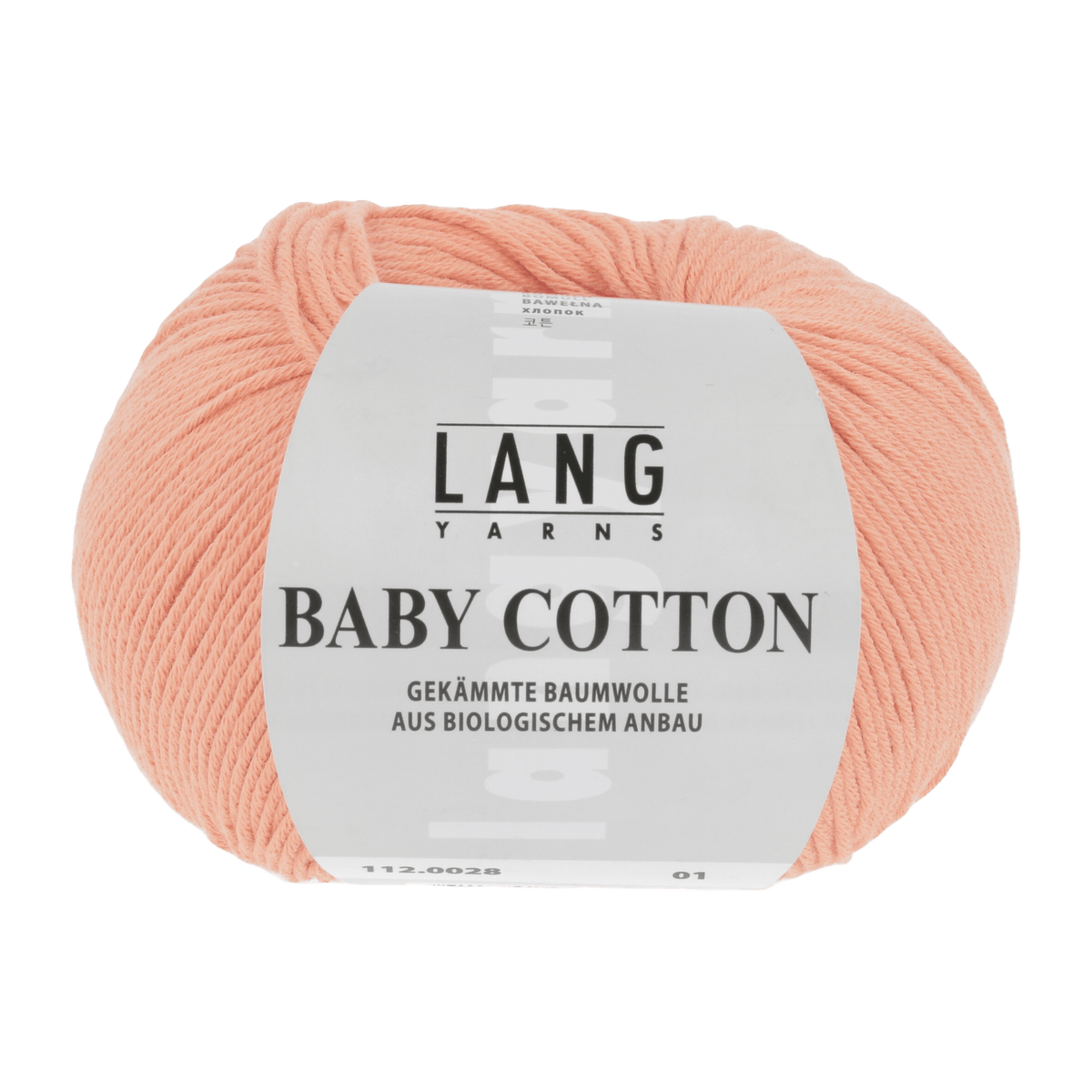 Lang Yarns Knitting Pattern 56-62 - 2 balls / CORAL 112.0028 Sweater Pattern Bundle in BABY COTTON by LANGYARNS | Punto 36-017