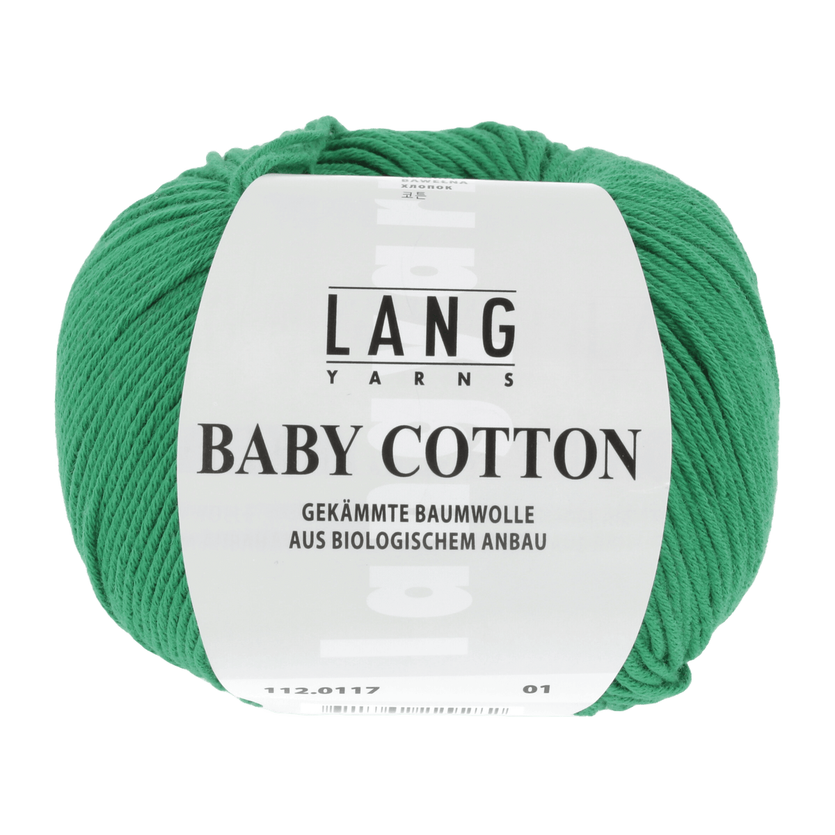 Lang Yarns Knitting Pattern 56-62 - 2 balls / GREEN 112.0117 Sweater Pattern Bundle in BABY COTTON by LANGYARNS | Punto 36-017