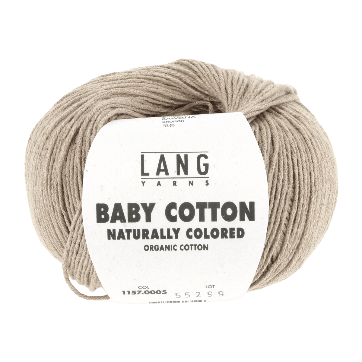 Lang Yarns Knitting Pattern 56-62 - 3 balls / LIGHT GREEN 1157.0005 SOREN Romper Pattern Bundle in Baby Cotton Naturally Colored by LANGYARNS | Punto 83-012