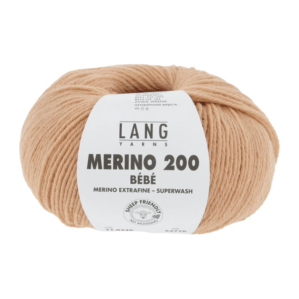 Lang Yarns Knitting Pattern 56-62 - 3 balls / salmon 71.0330 SILLIA Slipover Pattern Bundle in Merino 200 Bébé by LANGYARNS | Punto 80-018