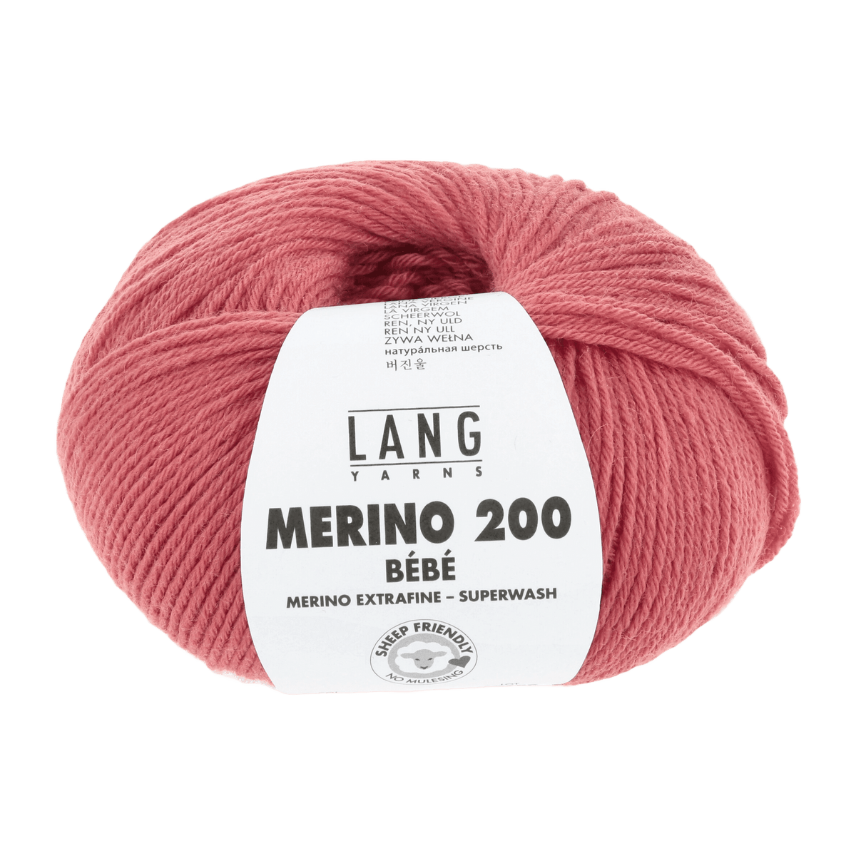 Lang Yarns Knitting Pattern 56-62 - 4 balls / raspberry 71.0365 ASTA Sweater Pattern Bundle in Merino 200 Bébé by LANGYARNS | Punto 80-017