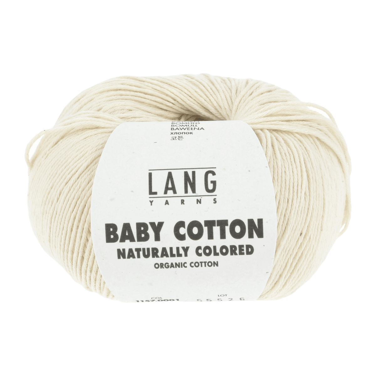 Lang Yarns Knitting Pattern 62 - 1 balls / IVORY 1157.0001 HENRIK Socks Pattern Bundle in Baby Cotton Naturally Colored by LANGYARNS | Punto 83-014