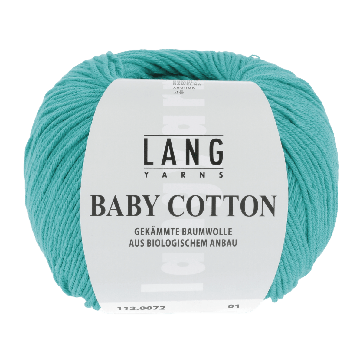Lang Yarns Knitting Pattern 62 - 2 balls / EMERALD 112.0072 Sweater Pattern Bundle in BABY COTTON by LANGYARNS | Punto 36-005