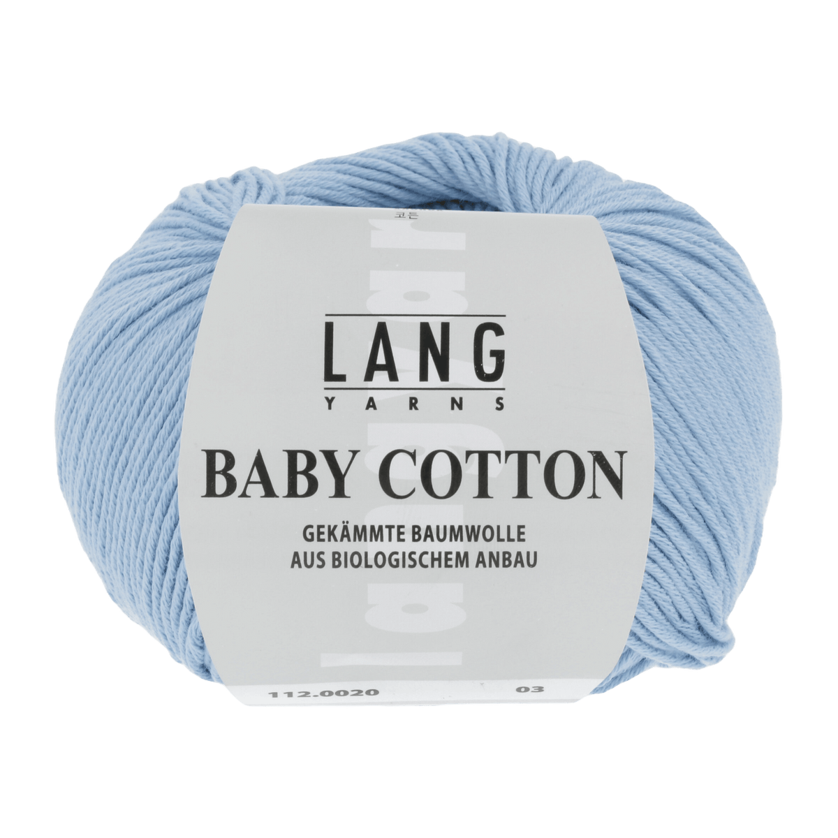 Lang Yarns Knitting Pattern 62 - 2 balls / LIGHT BLUE 112.0020 Sweater Pattern Bundle in BABY COTTON by LANGYARNS | Punto 36-005