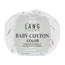 Lang Yarns Knitting Pattern 62 - 2 balls / multicolour 786.0050 Cardigan Pattern Bundle in BABY COTTON COLOR by LANGYARNS | Punto 25-002