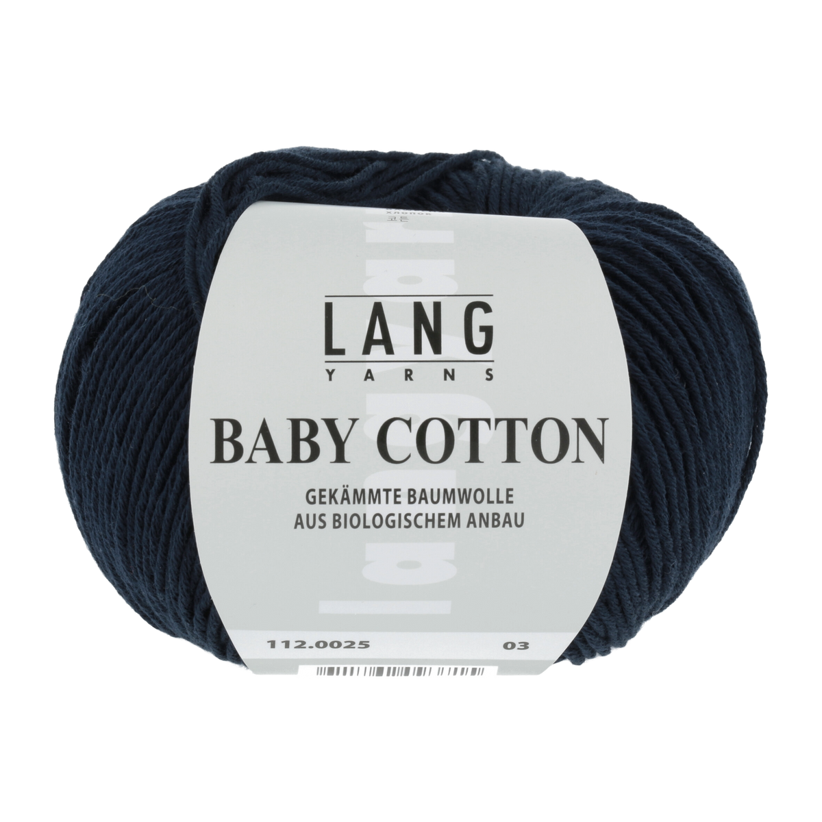 Lang Yarns Knitting Pattern 62 - 2 balls / NAVY 112.0025 Sweater Pattern Bundle in BABY COTTON by LANGYARNS | Punto 36-005