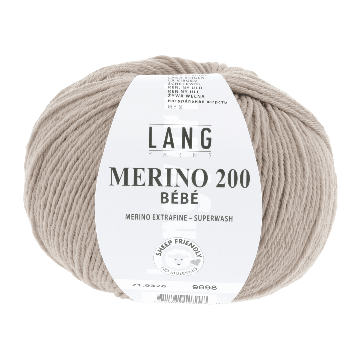 Lang Yarns Knitting Pattern 62 - 3 balls / beige 71.0326 SIGRID Cardigan Pattern Bundle in Merino 200 Bébé by LANGYARNS | Punto 80-015