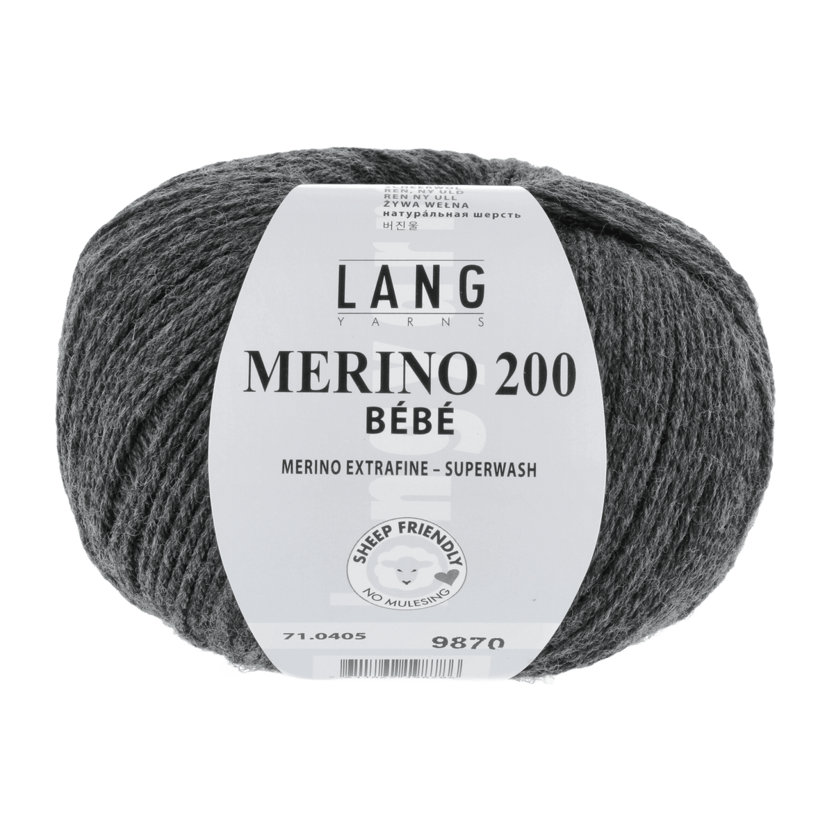 Lang Yarns Knitting Pattern 62 - 3 balls / dark grey mélange 71.0405 TILL Oversized sweater Pattern Bundle in Merino 200 Bébé by LANGYARNS | Punto 80-021