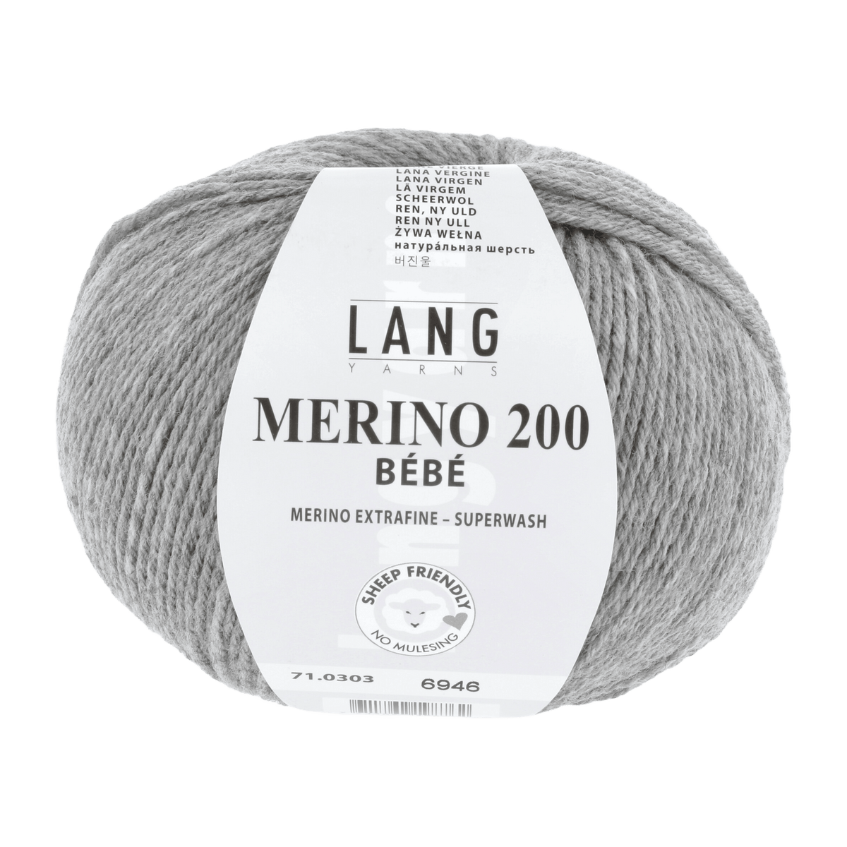 Lang Yarns Knitting Pattern 62 - 3 balls / light grey mélange 71.0303 TILL Oversized sweater Pattern Bundle in Merino 200 Bébé by LANGYARNS | Punto 80-021