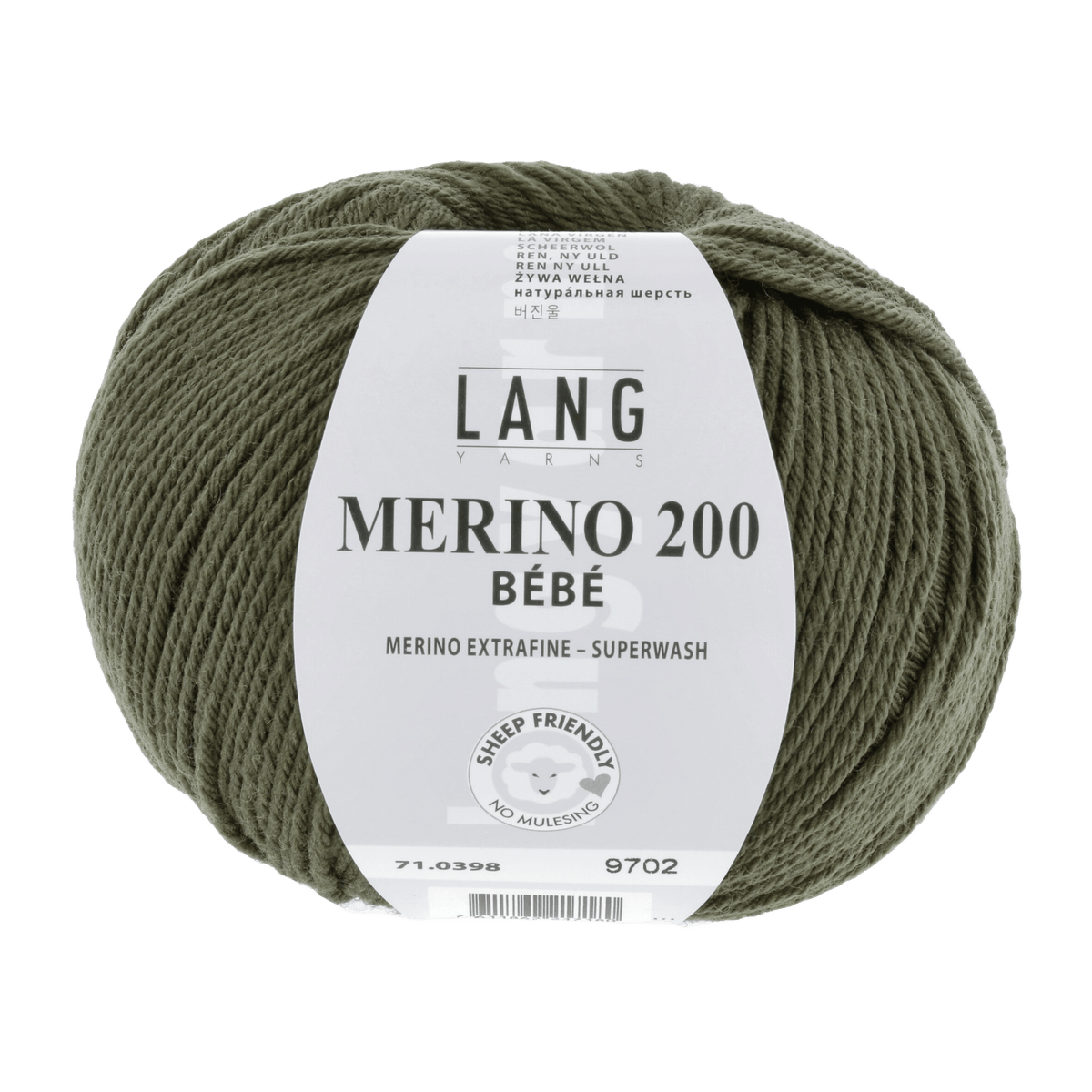 Lang Yarns Knitting Pattern 62 - 3 balls / olive 71.0398 TILL Oversized sweater Pattern Bundle in Merino 200 Bébé by LANGYARNS | Punto 80-021