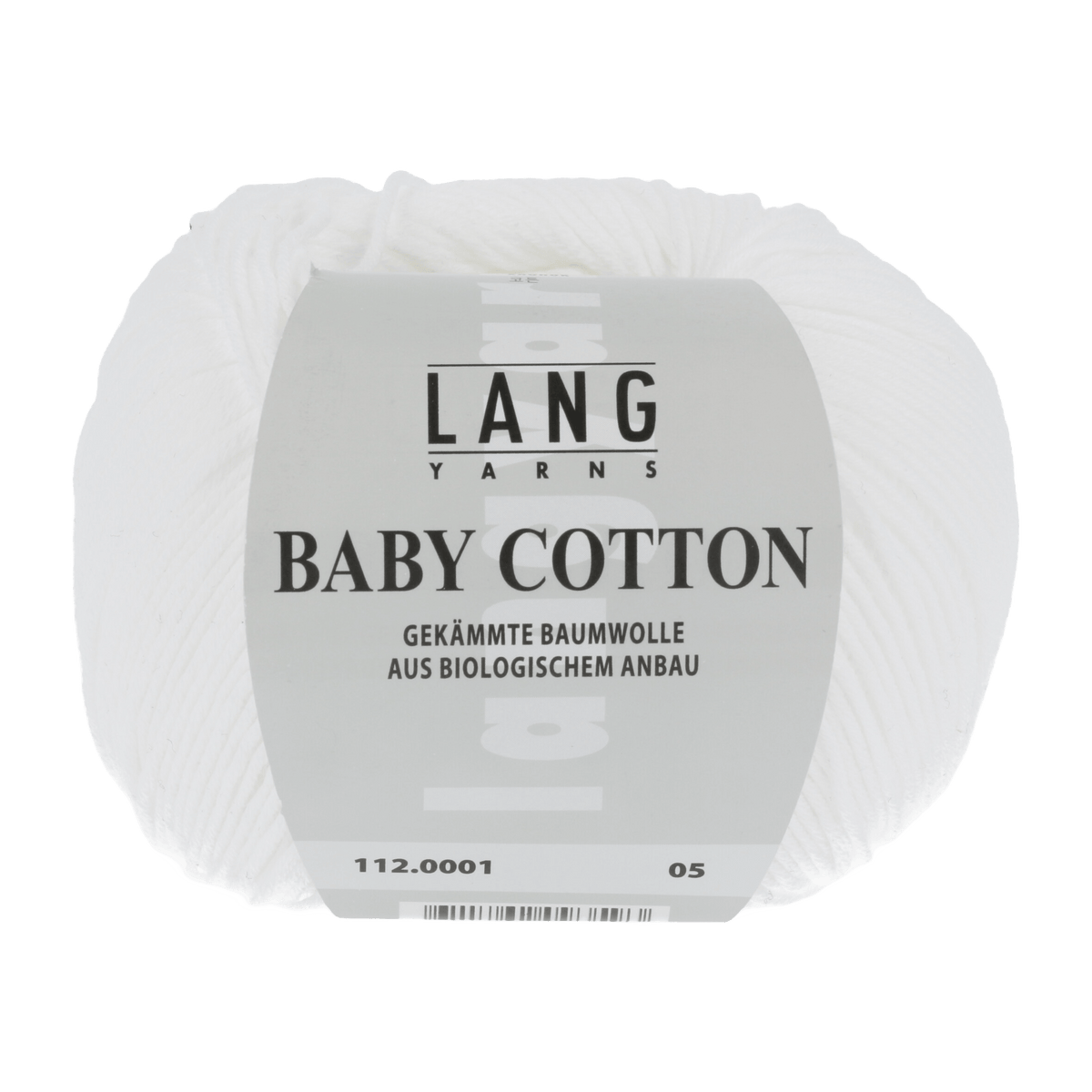 Lang Yarns Knitting Pattern 62-68 - 1 balls / WHITE 112.0001 Bonnet with cable pattern Pattern Bundle in BABY COTTON by LANGYARNS | Punto 36-010