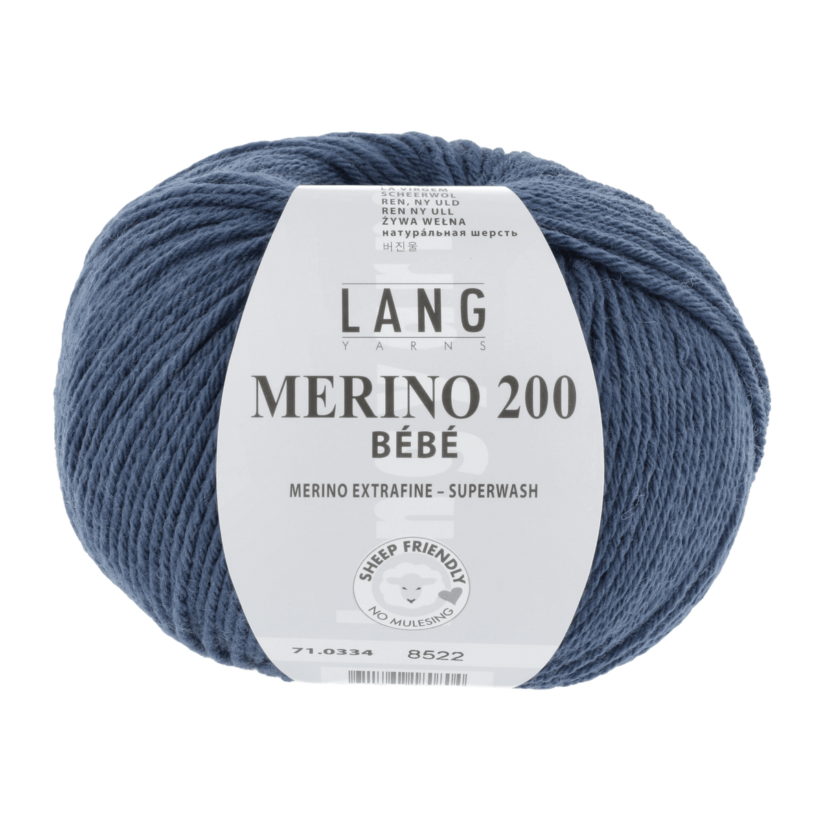 Lang Yarns Knitting Pattern 62-68 - 4 balls / dark jeans 71.0334 ELINA Sweater Pattern Bundle in Merino 200 Bébé by LANGYARNS | Punto 80-010