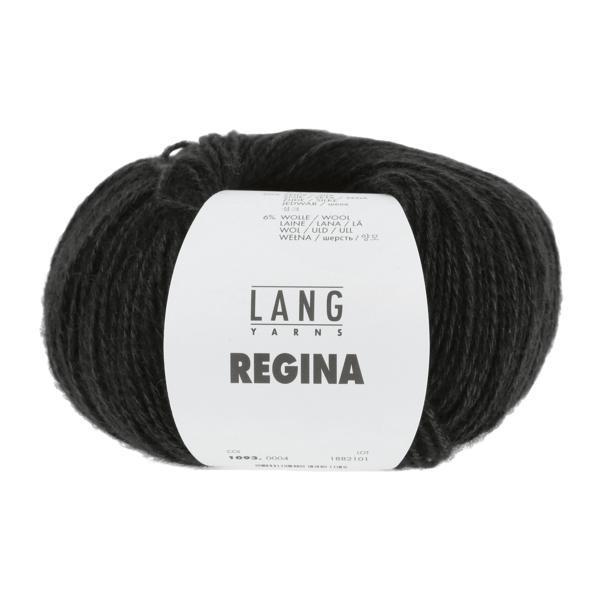 Lang Yarns Knitting Pattern 66 x 194 cm - 5 balls / black 1093.0004 BERTINA Triangular shawl Pattern Bundle in REGINA by LANGYARNS | Fatto a Mano 278-018