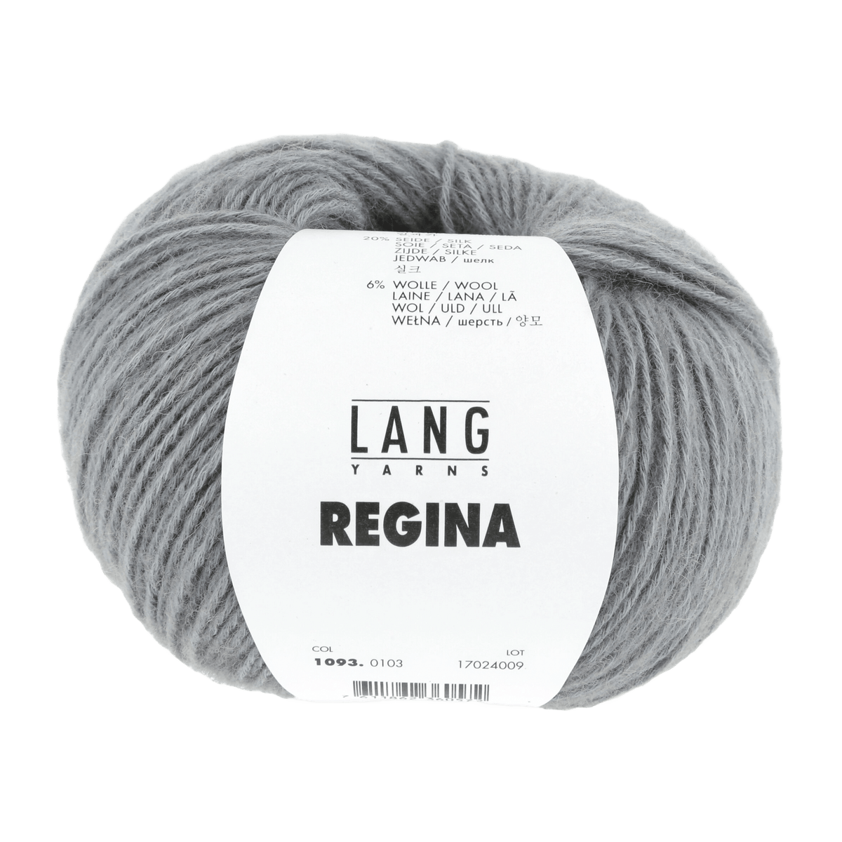 Lang Yarns Knitting Pattern 66 x 194 cm - 5 balls / mouse grey 1093.0103 BERTINA Triangular shawl Pattern Bundle in REGINA by LANGYARNS | Fatto a Mano 278-018