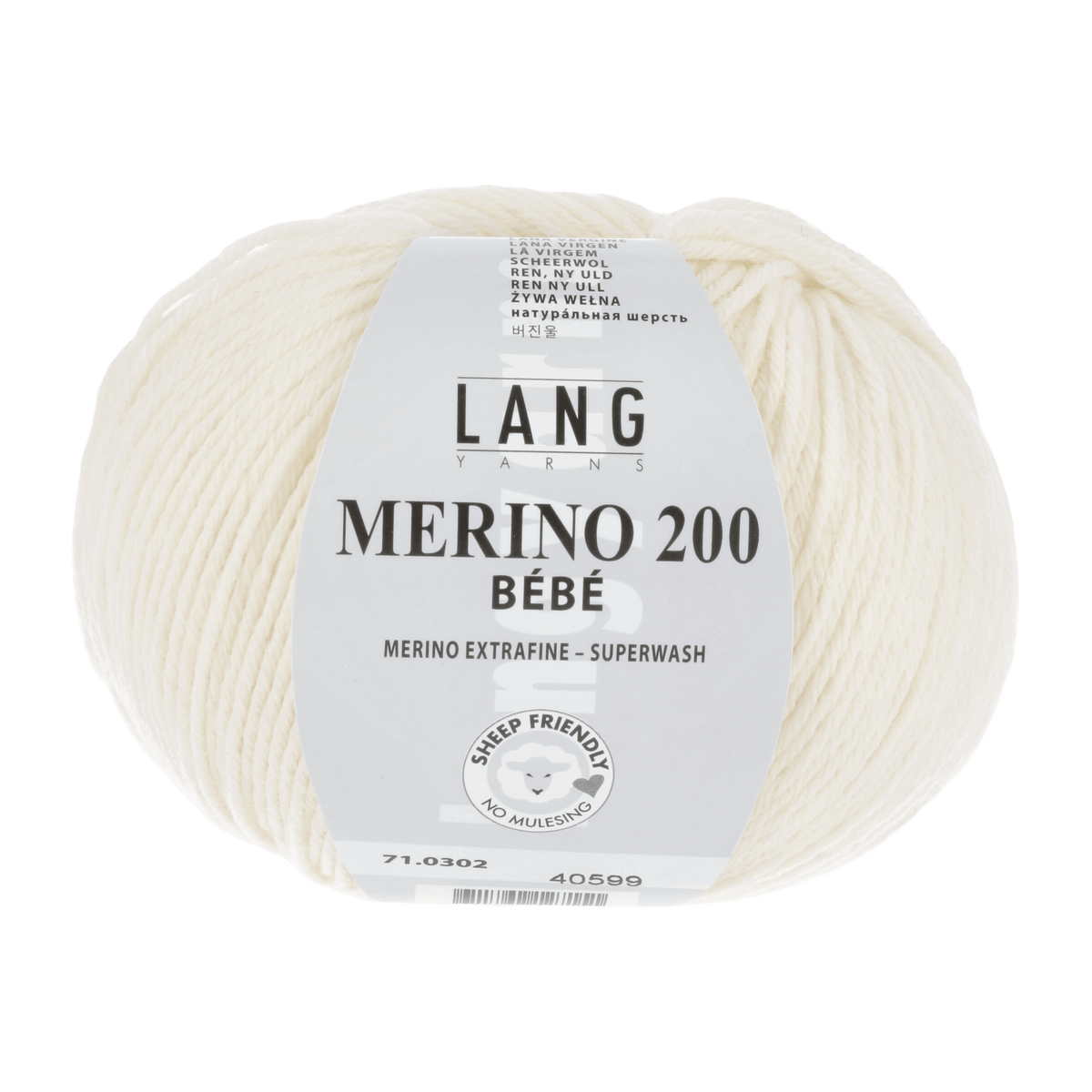 Lang Yarns Knitting Pattern 68 - 5 balls / egg white 71.0302 SELMA Sweater Pattern Bundle in Merino 200 Bébé by LANGYARNS | Punto 80-009