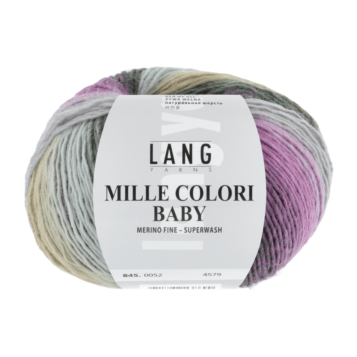 Lang Yarns Knitting Pattern 68-74 - 2 balls / PASTELL 845.0052 UBBE Hat Pattern Bundle in Mille Colori Baby by LANGYARNS | Punto 80-020