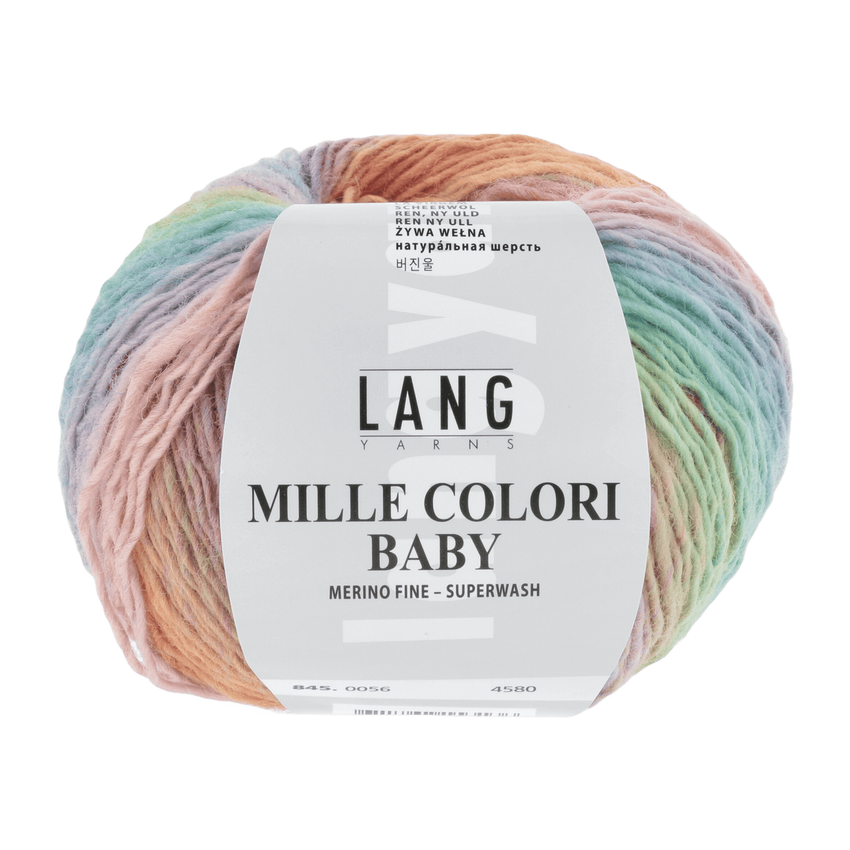 Lang Yarns Knitting Pattern 68-74 - 2 balls / PETROL/VIOLETT 845.0056 UBBE Hat Pattern Bundle in Mille Colori Baby by LANGYARNS | Punto 80-020