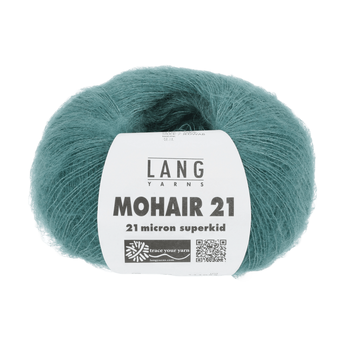 Lang Yarns Knitting Pattern 80 x 40 cm - 5 balls / atlantic 1120.0074 SASKIA Cowl Pattern Bundle in MOHAIR 21 by LANGYARNS | Fatto a Mano 278-023