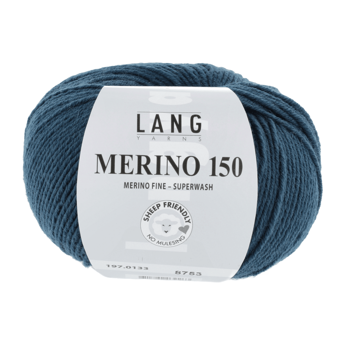 Lang Yarns Knitting Pattern 92-98 - 4 balls / steel blue 197.0133 Sweater Pattern Bundle in MERINO 150 by LANGYARNS | Punto 28-010