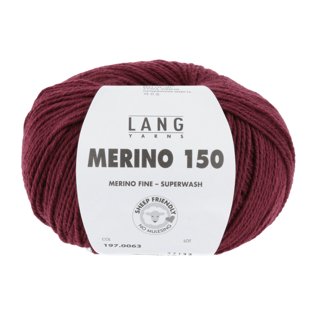 Lang Yarns Knitting Pattern 92-98 - 5 balls / dark red 197.0063 Dress Pattern Bundle in MERINO 150 by LANGYARNS | Punto 28-008