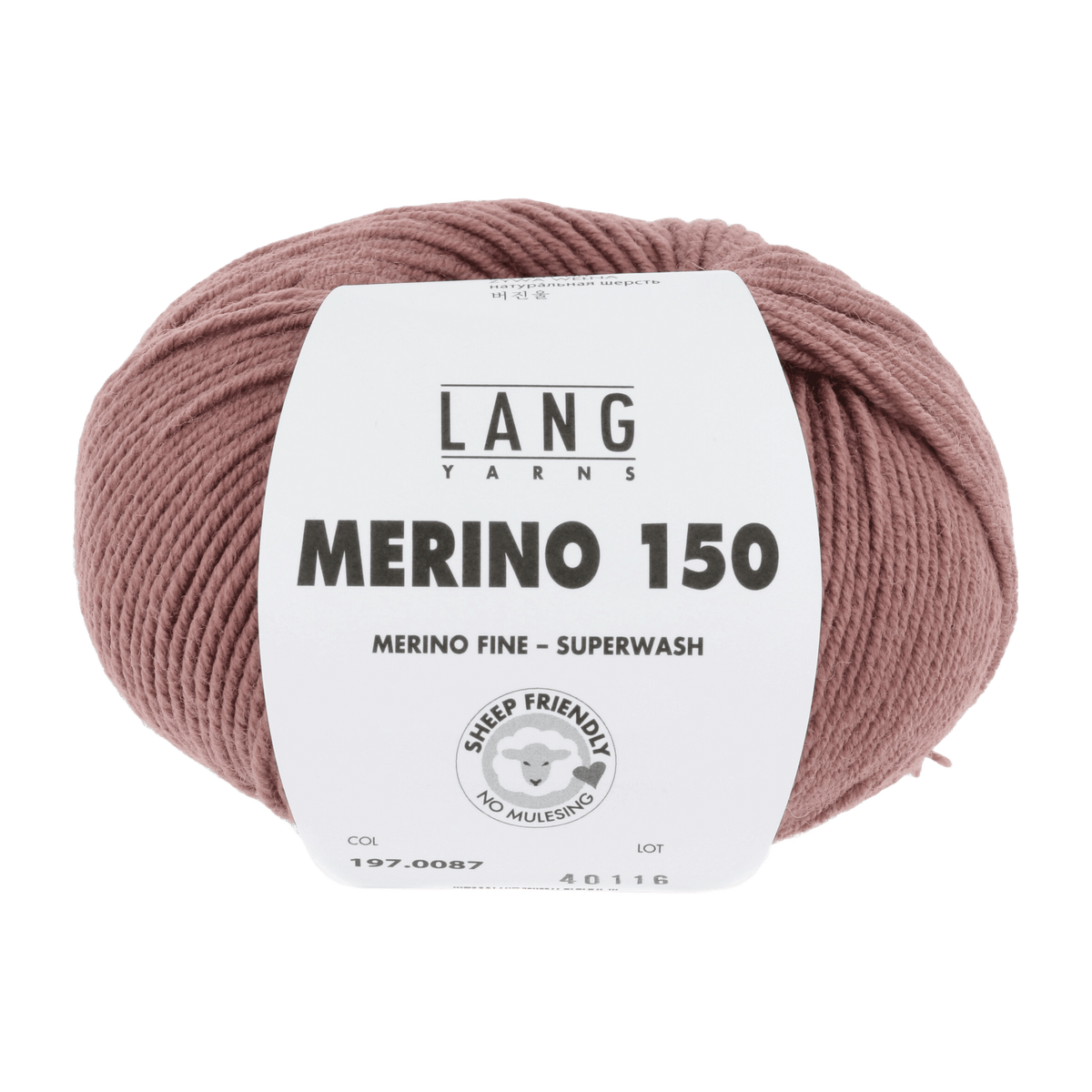 Lang Yarns Knitting Pattern 92-98 - 5 balls / rosewood 197.0087 Dress Pattern Bundle in MERINO 150 by LANGYARNS | Punto 28-008