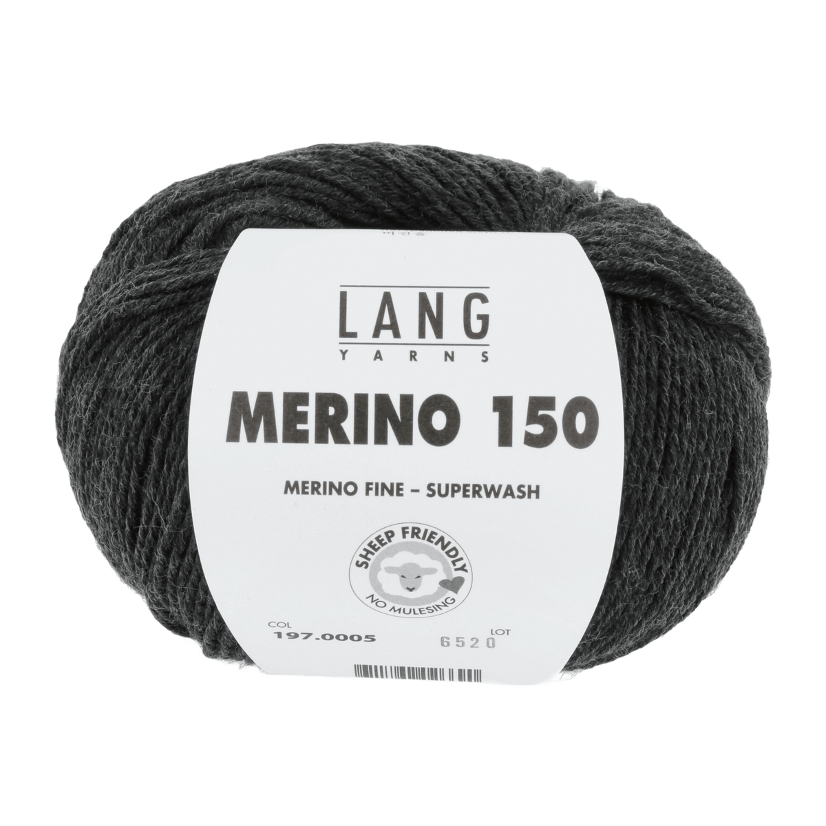 Lang Yarns Knitting Pattern 92-98 - 6 balls / anthracite mélange 197.0005 Cardigan Pattern Bundle in MERINO 150 by LANGYARNS | Punto 28-005
