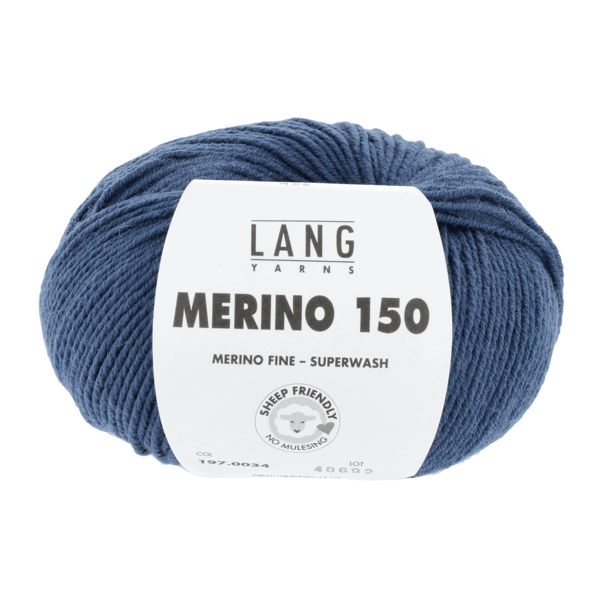 Lang Yarns Knitting Pattern 92-98 - 6 balls / jeans 197.0034 Hooded sweater Pattern Bundle in MERINO 150 by LANGYARNS | Punto 28-002
