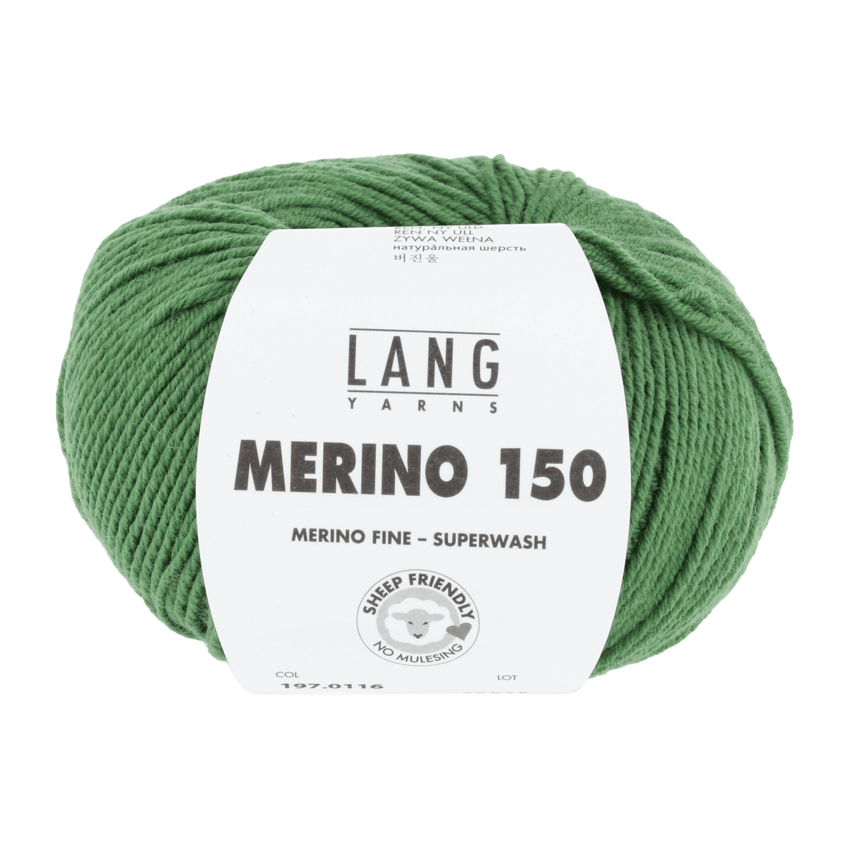 Lang Yarns Knitting Pattern 92-98 - 6 balls / kiwi 197.0116 Hooded sweater Pattern Bundle in MERINO 150 by LANGYARNS | Punto 28-002
