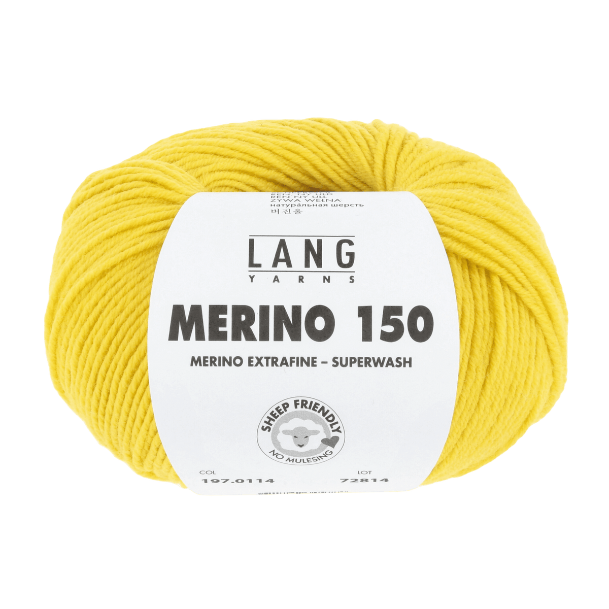 Lang Yarns Knitting Pattern 92-98 - 6 balls / lemon 197.0114 Pullover Pattern Bundle in MERINO 150 by LANGYARNS | Punto 28-007