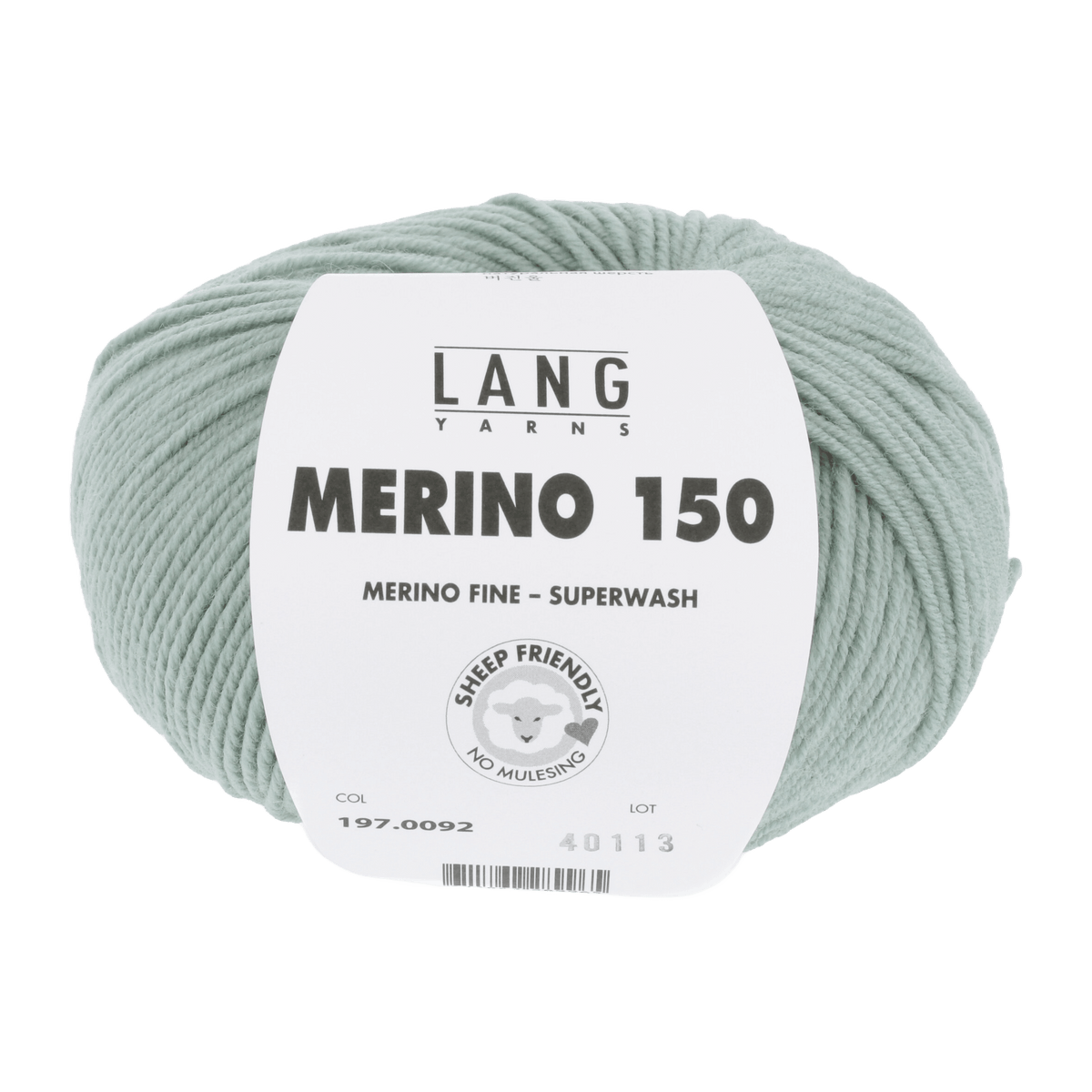 Lang Yarns Knitting Pattern 92-98 - 6 balls / light sage 197.0092 Hooded sweater Pattern Bundle in MERINO 150 by LANGYARNS | Punto 28-002