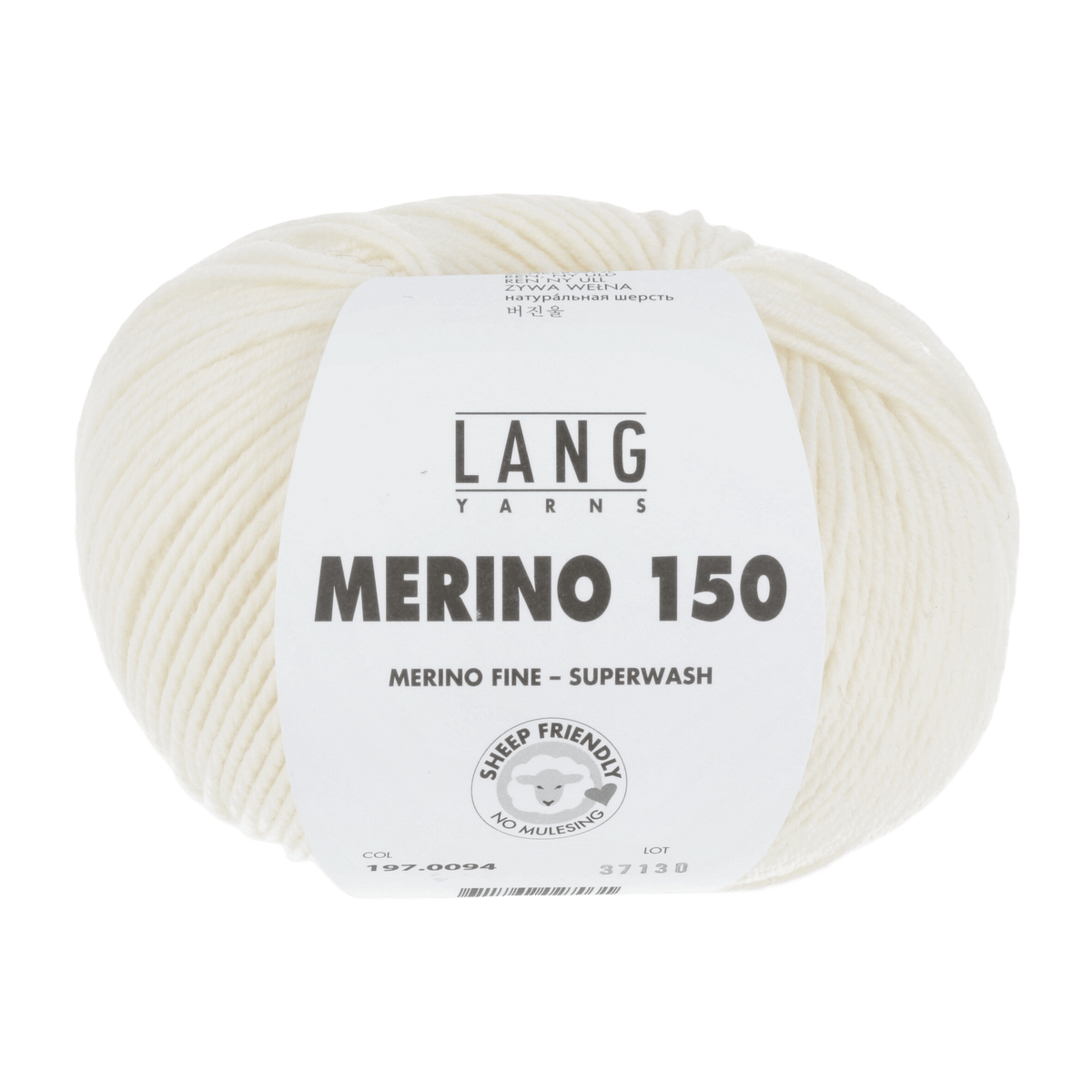 Lang Yarns Knitting Pattern 92-98 - 6 balls / offwhite 197.0094 Pullover Pattern Bundle in MERINO 150 by LANGYARNS | Punto 28-007