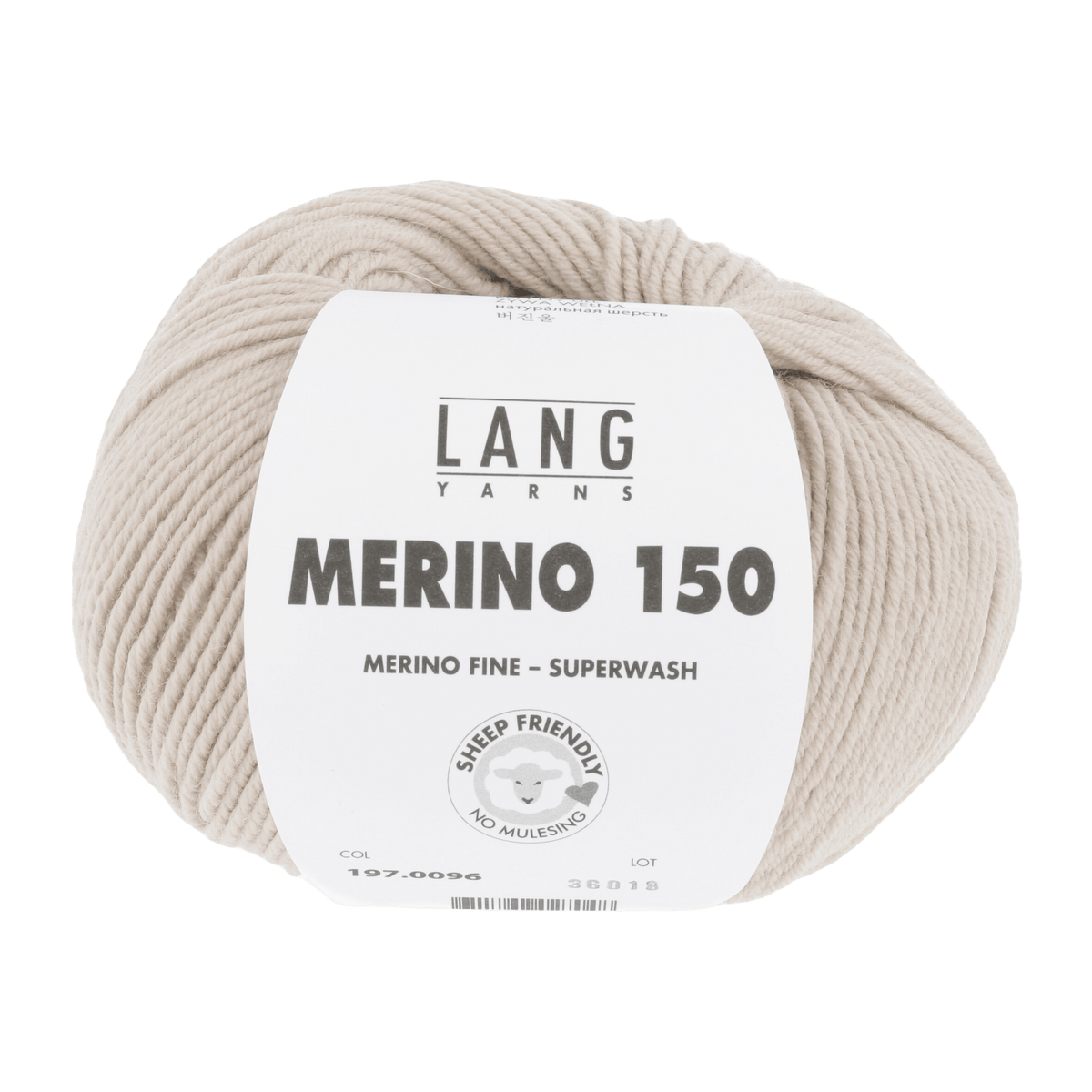 Lang Yarns Knitting Pattern 92-98 - 6 balls / sand 197.0096 Hooded sweater Pattern Bundle in MERINO 150 by LANGYARNS | Punto 28-002