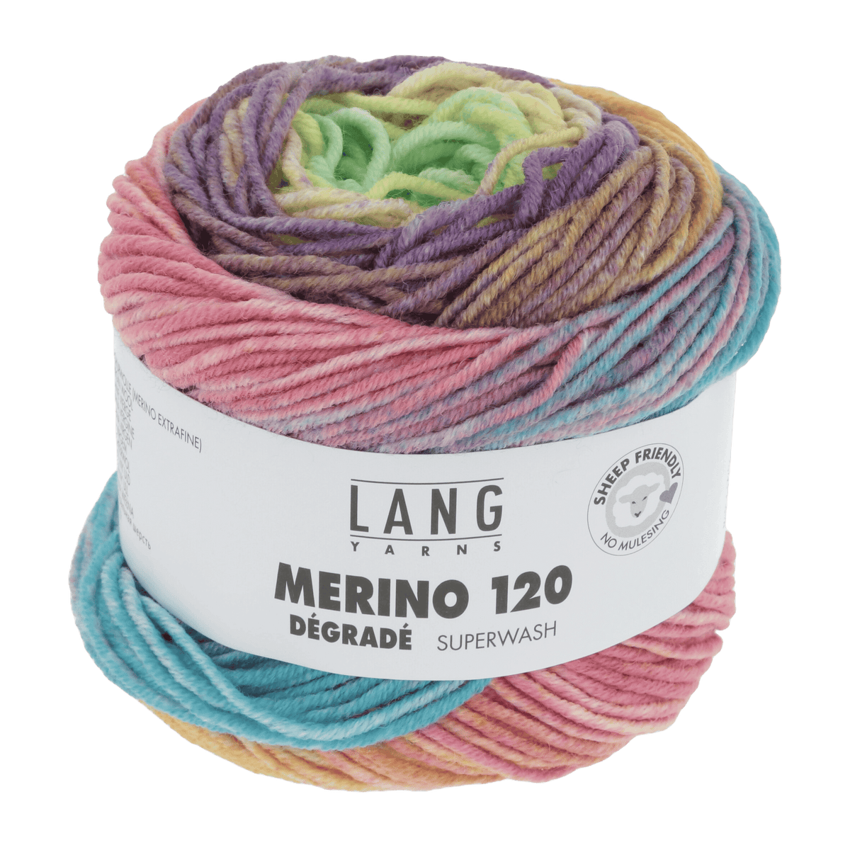 Lang Yarns Knitting Pattern 98-104 - 4 balls / multicolour/pastel 37.0001 Vest Pattern Bundle in Merino 120 Dégradé by LANGYARNS | Punto 53-005